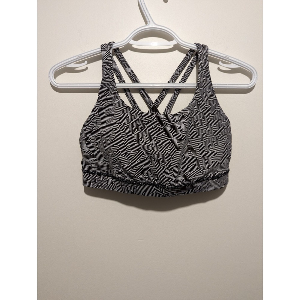 Lululemon RARE Seawheeze 2020 Energy Bra Size 6 Black White